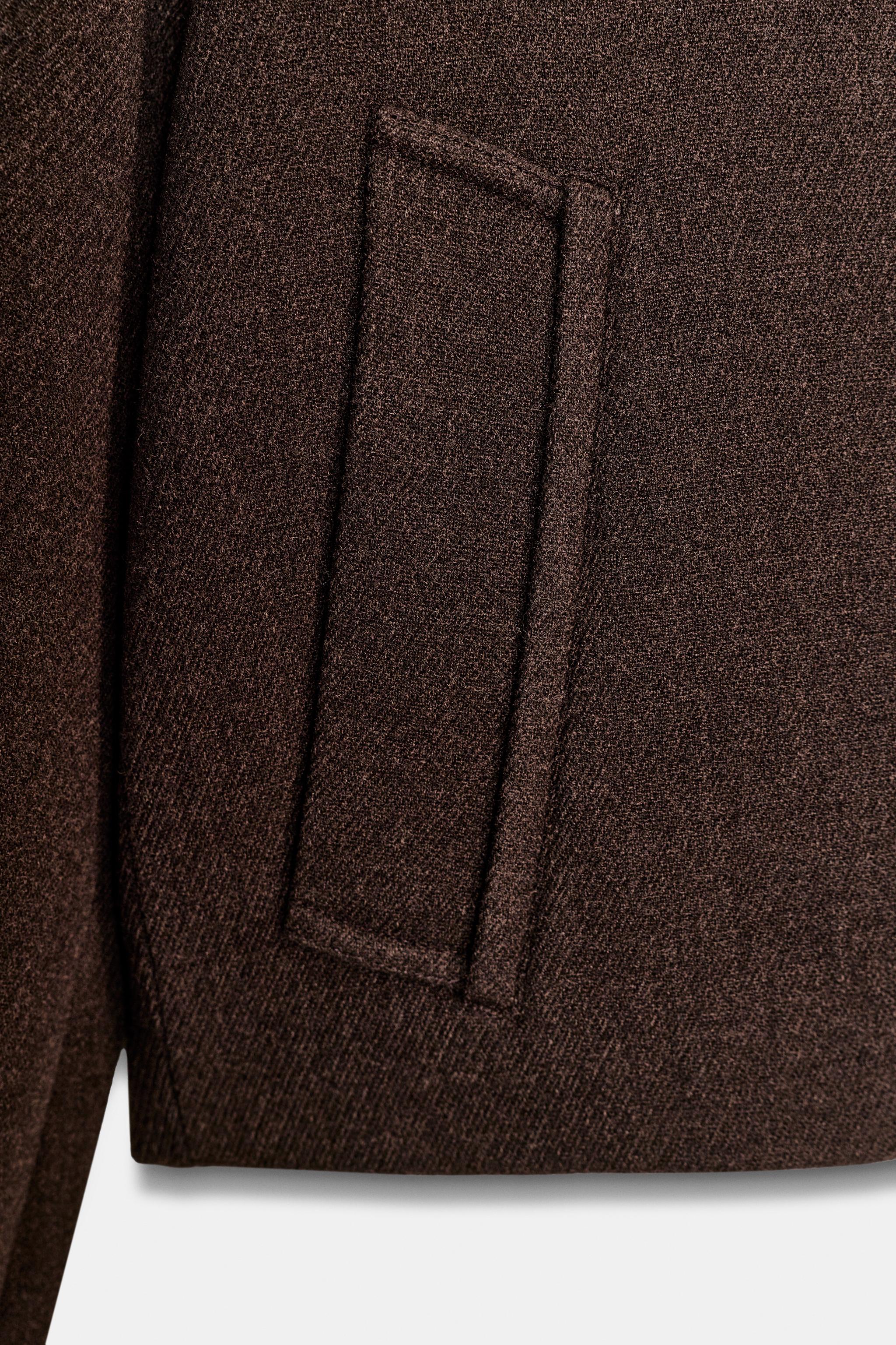 SOFT FAUX LEATHER TRIM JACKET